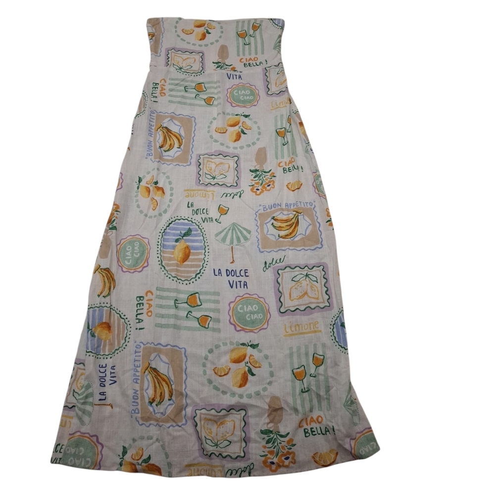 Anthropologie Paper Heart Linen Blend Maxi Dress Size XL NWT
